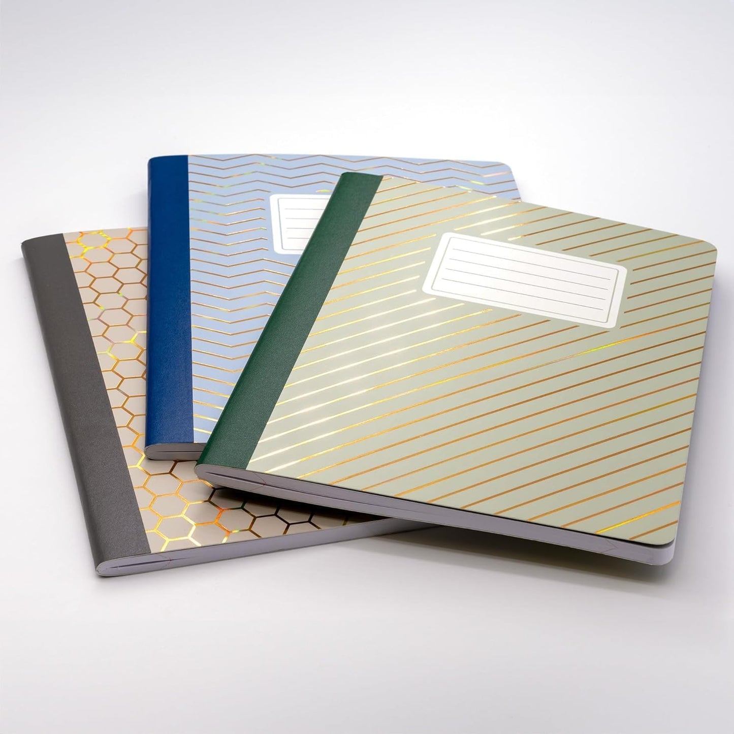 Pukka Pad, Composition Notebooks - 3 Pack of Journals Featuring 140 Pages of College Ruled 80GSM Paper with Sturdy Cover Stock - 9.75 x 7.5in - Bloom