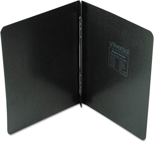 Universal Pressboard Report Cover, Two-Piece Prong Fastener, 3" Capacity, 8.5 X 11, Black/Black