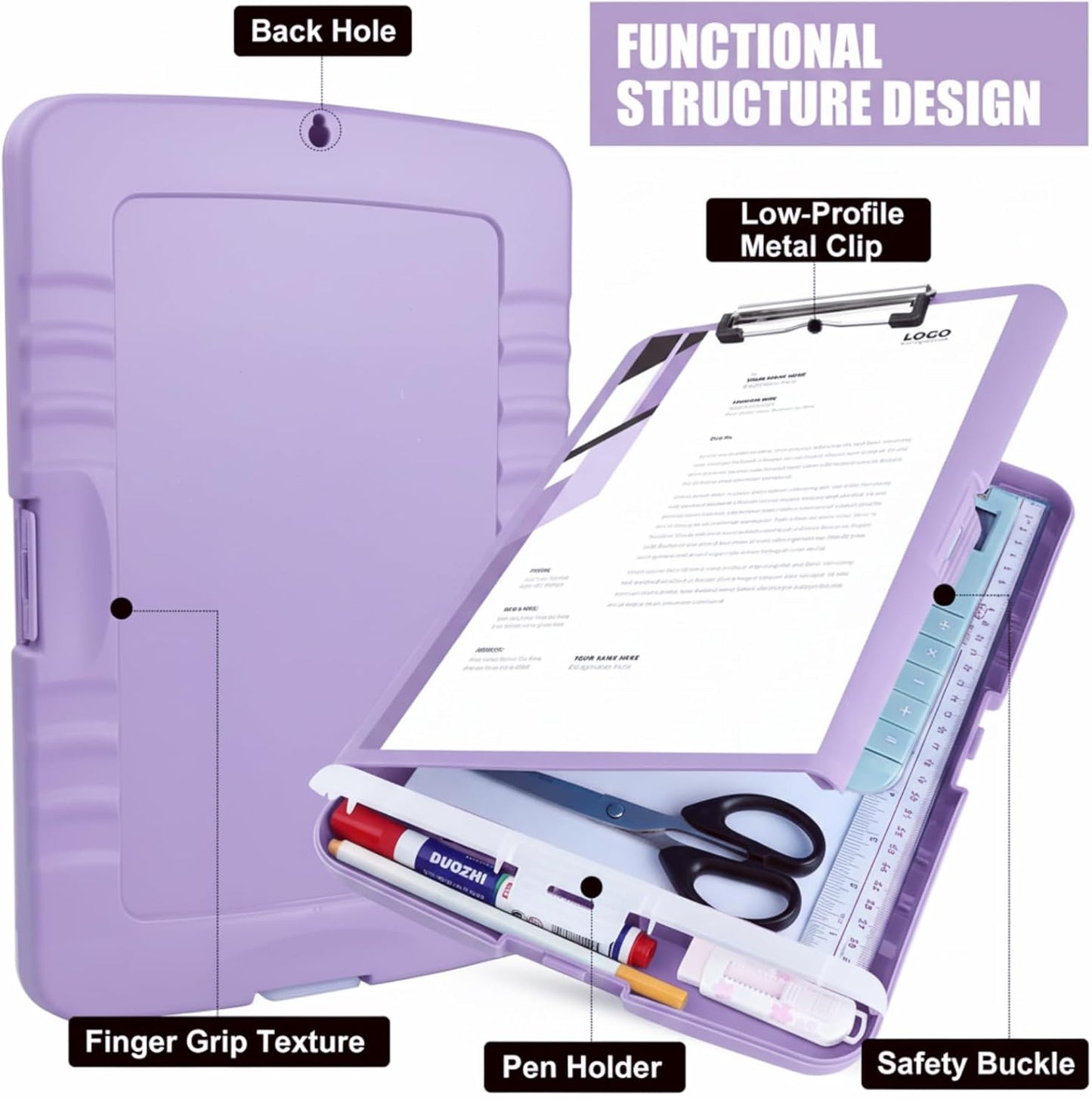 Red Plastic Clipboard with Storage,TFDLCG zm High Capacity Clip Boards 8.5x11,A4 Binder Nursing Clipboard Folder Heavy Duty for Women Teachers Work,School Office