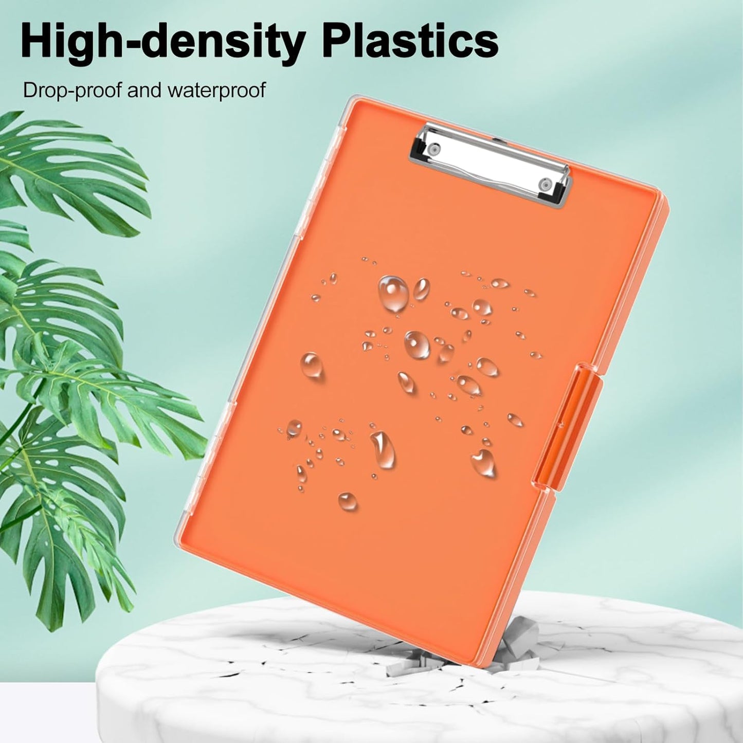 Piasoenc Clipboard with Storage, 8.5 x 11 Clip Boards with 2 Storage Case and A4 Paper Folder, Clear Dry Erase Top Panel, Heavy Duty Plastic, Folio & Side Opening, for Nurses, Teachers, Lawers,Black