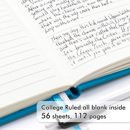 feela 3 Pack Pocket Notebook Journals with 3 Black Pens, A6 Mini Cute Small Journal Notebook Bulk Hardcover College Ruled Notepad with Pen Holder for Office School Supplies, 3.5”x 5.5”, Gray