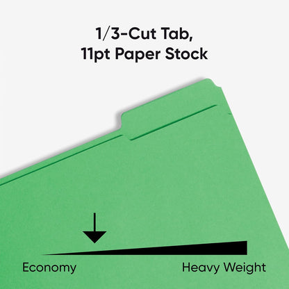 Smead Fastener File Folders, Reinforced 1/3-Cut Tabs, 2 Fasteners, Letter Size, Blue, 50 per Box (12040)