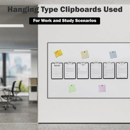 Plastic Clipboards 2 Pack, A4 Black Clip Board 8.5x11 for Classroom, Students, Kid, Woman, Size 9" x 12.5" with Low Profile Clip, Office & School Supply