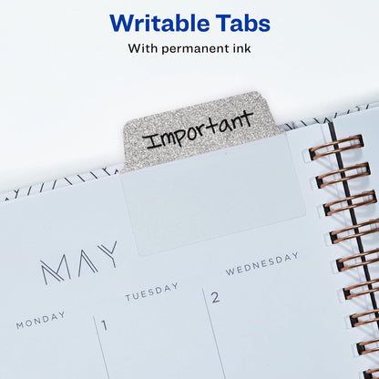 Avery Multiuse Ultra Tabs, 2" x 1.5", 2-Side Writable, Assorted Pastel Dots, 24 Repositionable Tabs (74773)
