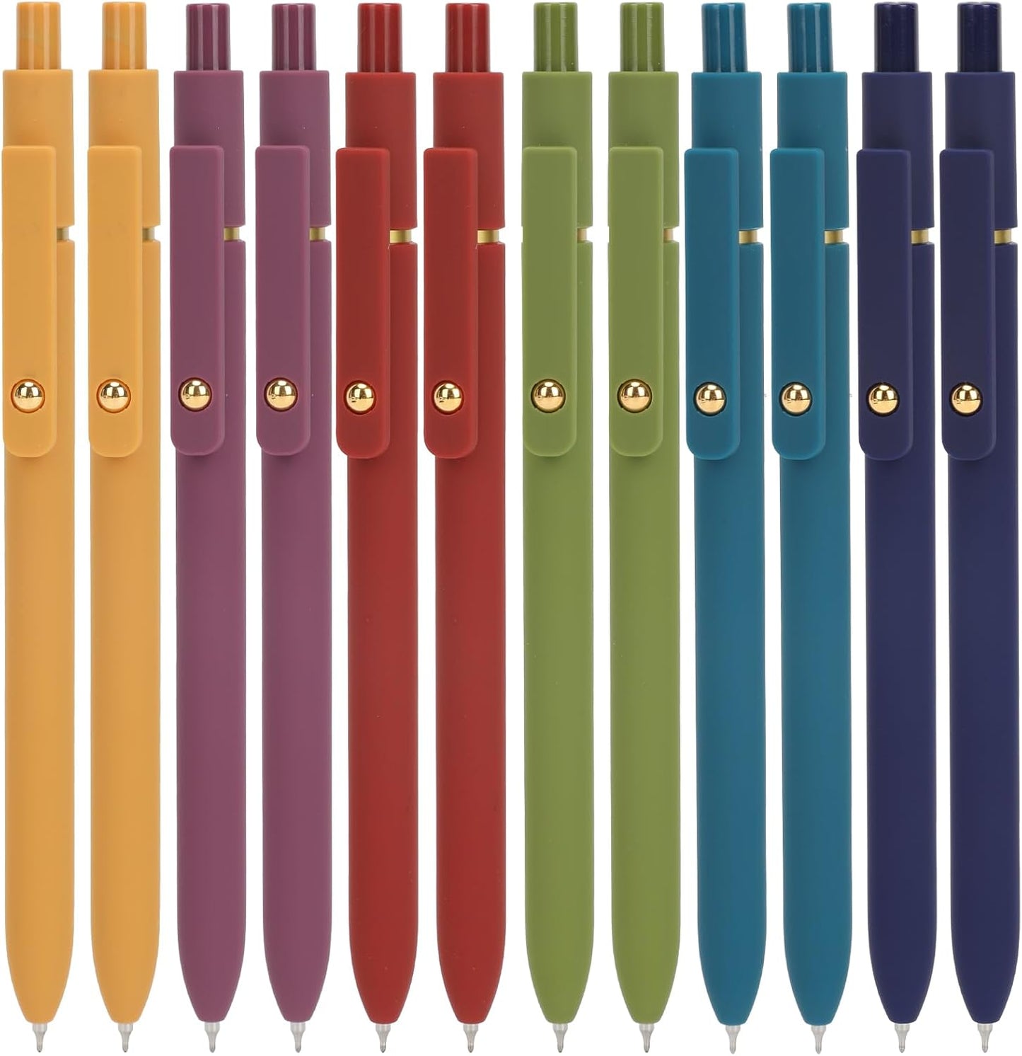 Ddaowanx Gel Pens, 6 Pcs 0.5mm Quick Dry Black Ink Pens Fine Point Smooth Writing Pens, Cute Office School Supplies Gifts for Women