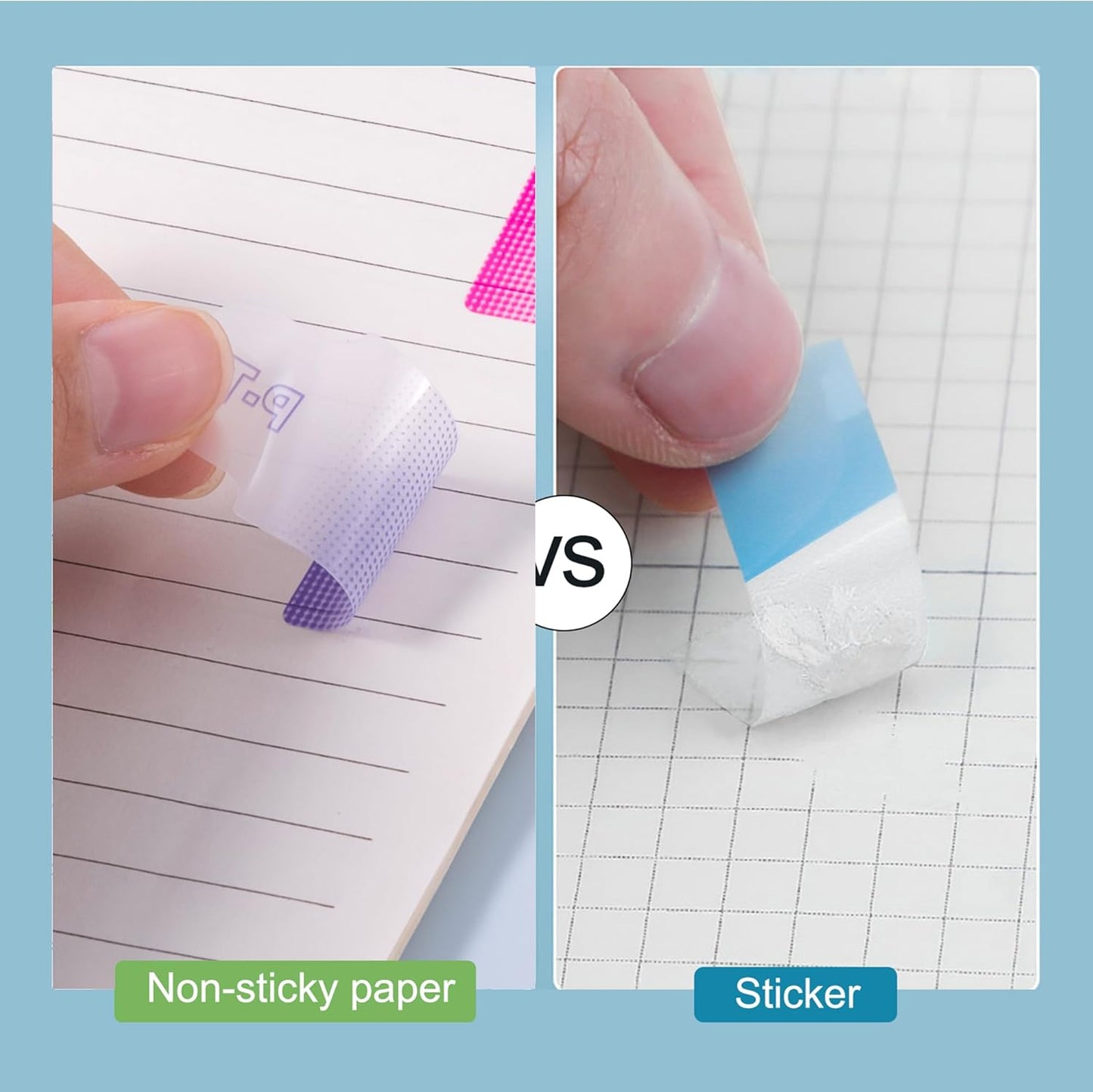 Golcellia Sticky Tabs for Notebooks 600 Pcs 5-Pattern Page Markers with Letter Index Flags, Book Tabs for Binders Bible Study Office School Supplies