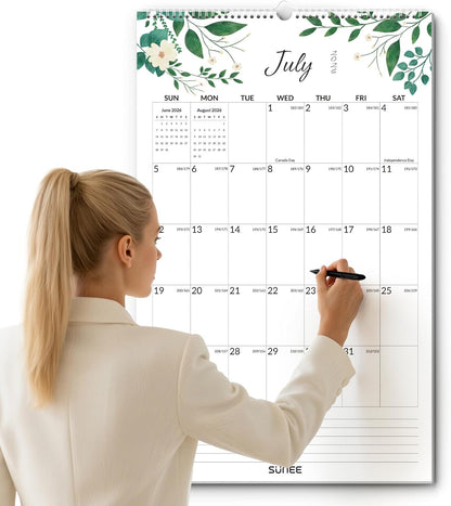 SUNEE 2026 Wall Calendar Large 22.75"x15.5", 21 Month Calendar (Ends December 2027), Vertical Extra Large, Seasons Color