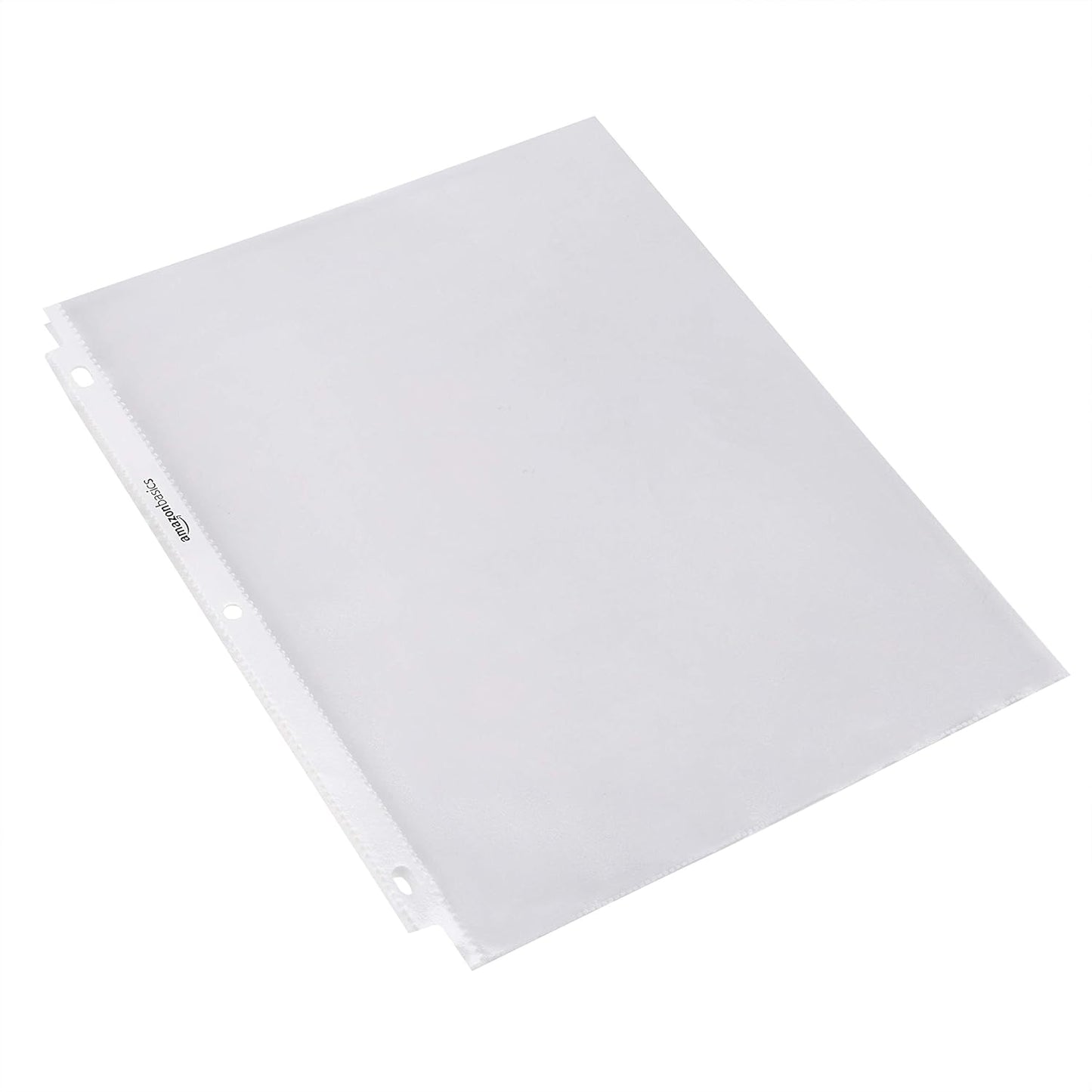 Amazon Basics Sheet Protectors for 3 Ring Binder, Heavyweight, Acid-Free, Clear Plastic Sleeves, Letter Size, 8.5 x 11 Inch, 100-Pack