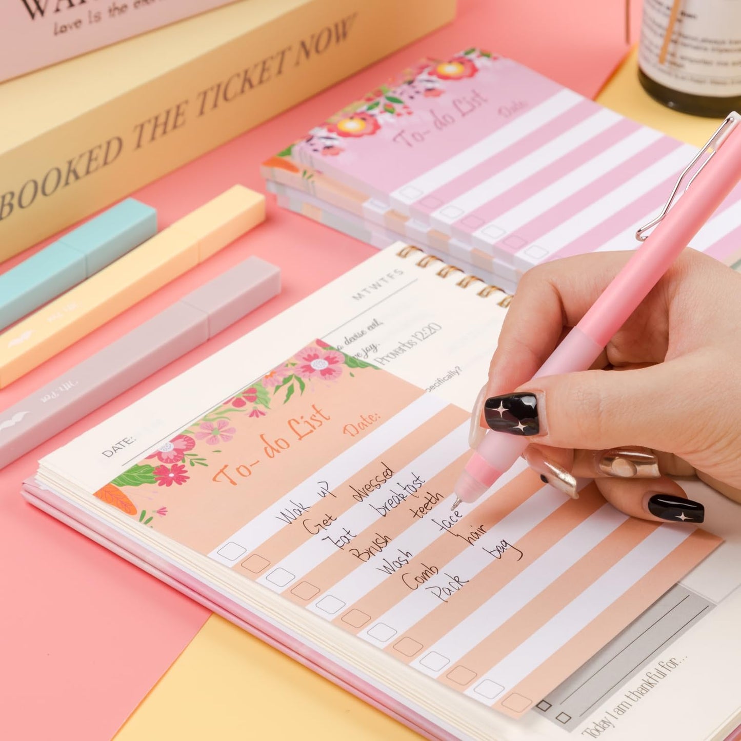 Mr. Pen To Do List Sticky Notes, 4" x 6", 200 Sheets, Floral Style, To Do List Notepad