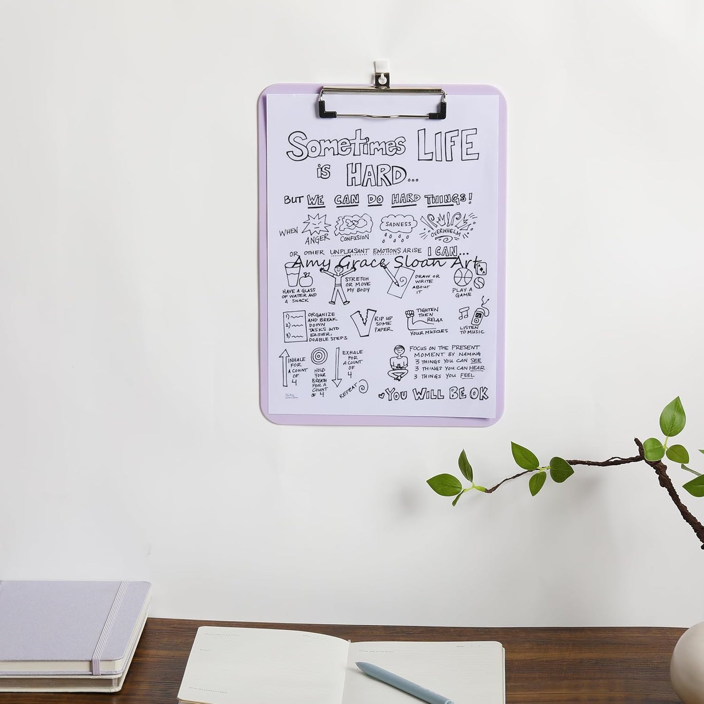 Mr. Pen- Plastic Clipboard, 12.5" x 9", 2 Pack, Clipboard Plastic, Low-Profile Metal Clip with Retractable Hanging Hole