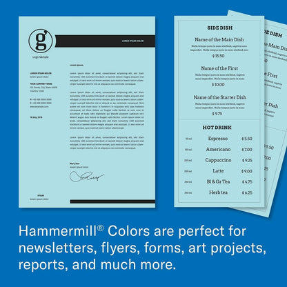 Hammermill Colored Paper, 20lb Pink Printer Paper, 8-1/2 x 11- 1 Ream (500 Sheets) - Made in the USA, Pastel Paper, 103382R
