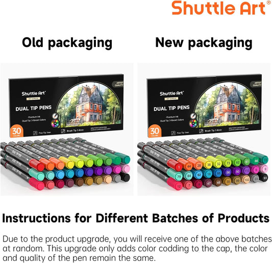 Shuttle Art Pastel Brush Pens, 56 Pastel Colouring Pens, Dual Tip Brush Markers with Fineliner Tip, Drawing Felt Tip Pens for Adults Colouring Books, Painting Sketching Calligraphy and Journaling