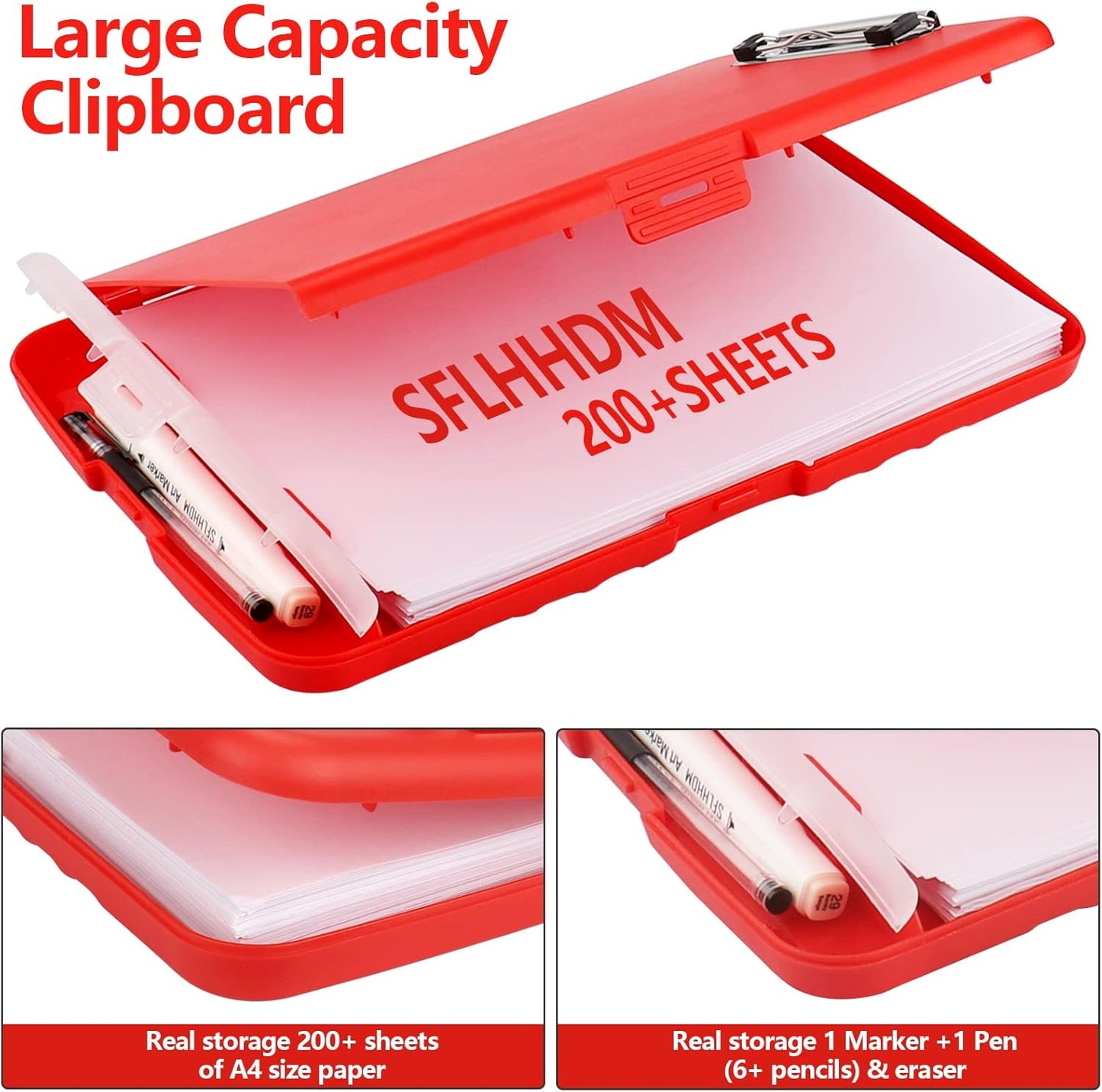SFLHHDM Purple Clipboard, Clip Boards 8.5x11, Teacher Clipboards with Storage, Plastic Clipboard with Pen Holder, Clipboards Storage for Women Teachers Work, School & Office Supplies