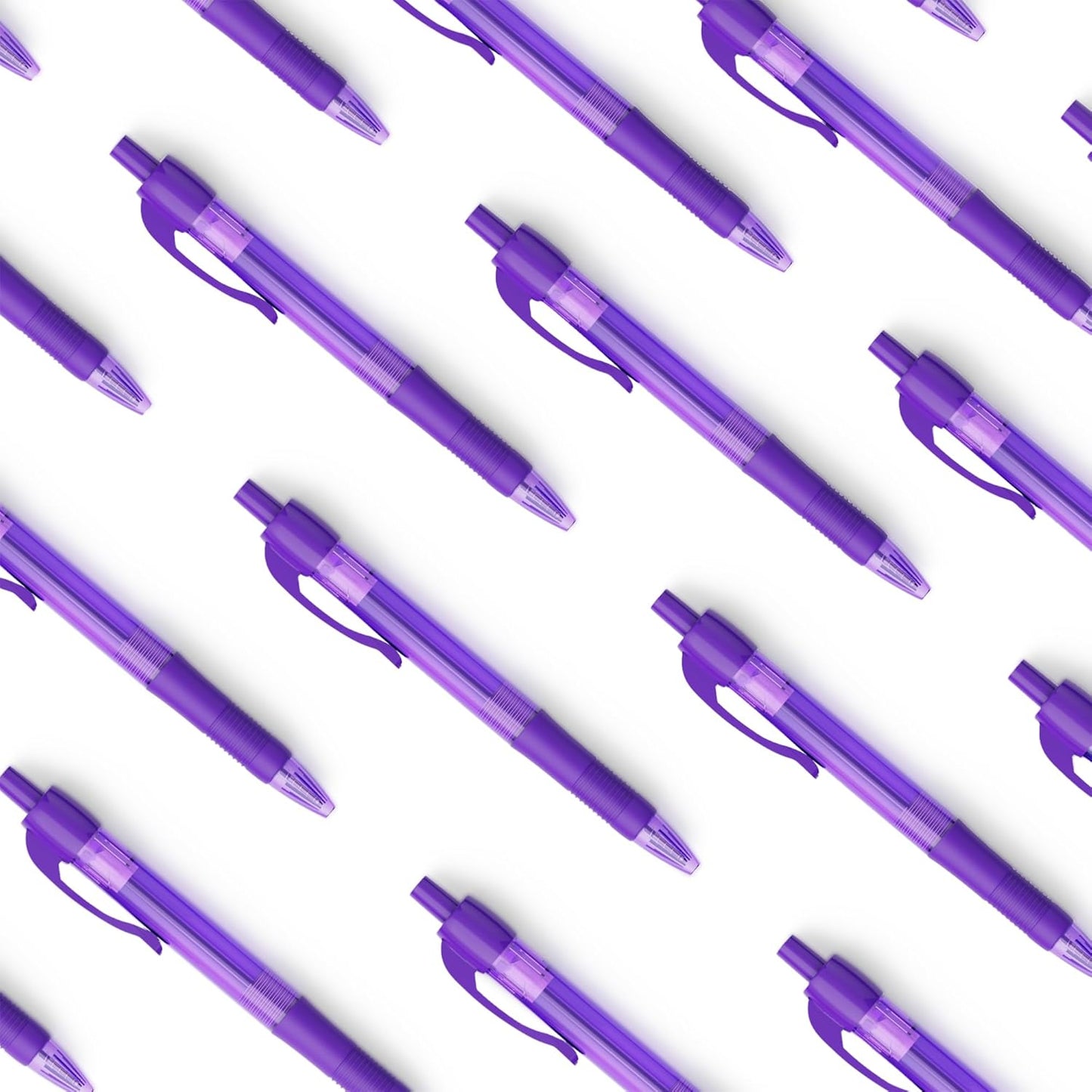 deegtran Pens Bulk, 30 Pack No Bleed Black Ink Click Pens with Soft Grip, Wholesale Retractable Ballpoint Pens for Office School, Medium Point Smooth 1.0MM