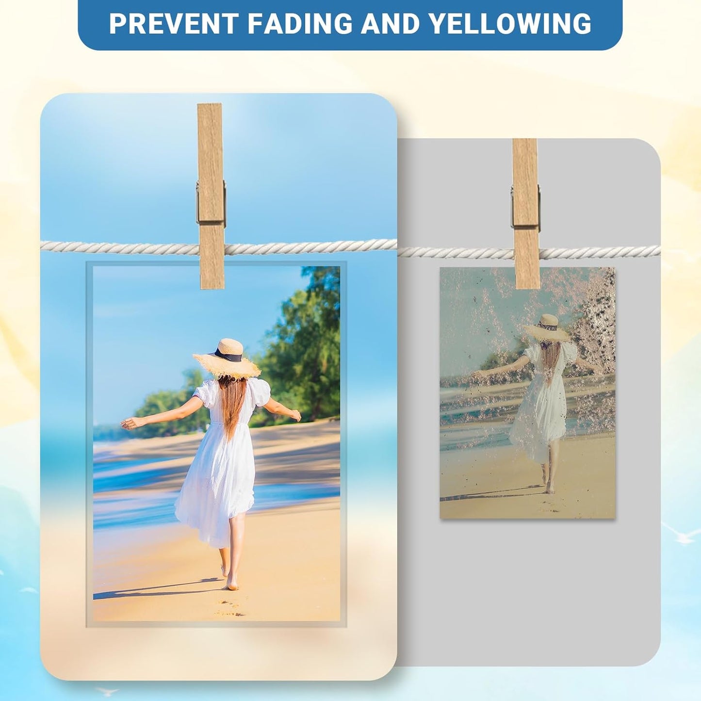 4x6 Photo Sleeves (100 Pack) – Top Loading Sheet Protectors, Archival Safe & Waterproof Plastic Photocard Sleeve, Soft Clear Sleeves for Photos, Postcards, Recipe Cards