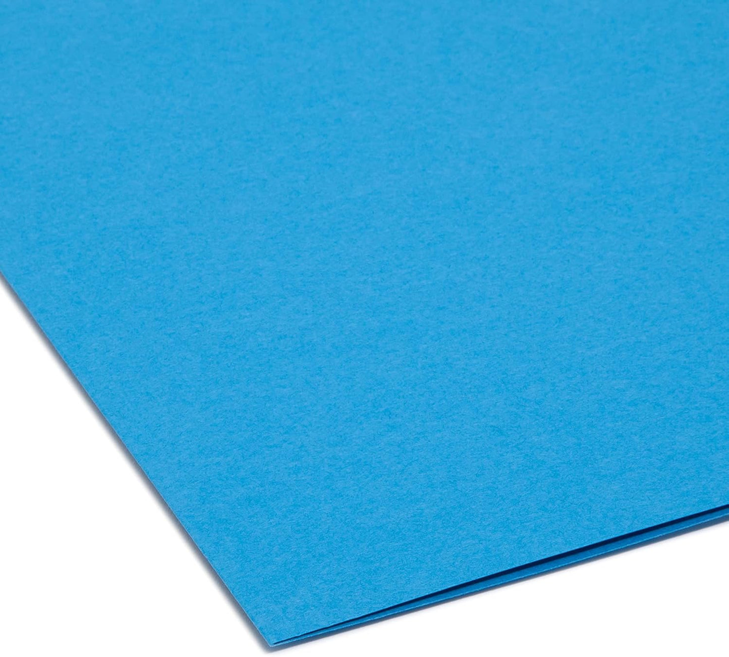 Smead Interior File Folder, 1/3-Cut Tab, Letter Size, Aqua, 100 per Box, Expandable File Folders for Filing Cabinet