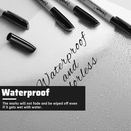 VEESA Permanent Markers, Ultra Fine Point, Black, 60 Count, 0.4mm Thin Permanent Markers Bulk, 1 Second Quick Drying, Waterproof, Fade-Resistant