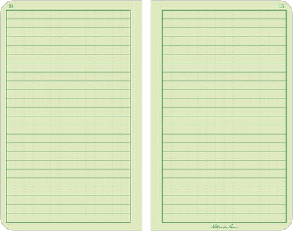 Rite in the Rain Weatherproof Hard Cover Notebook, 4.25" x 6.75", Green Cover, Universal Pattern (No. 970F-M)