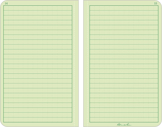 Rite in the Rain Weatherproof Hard Cover Notebook, 4.25" x 6.75", Green Cover, Universal Pattern (No. 970F-M)