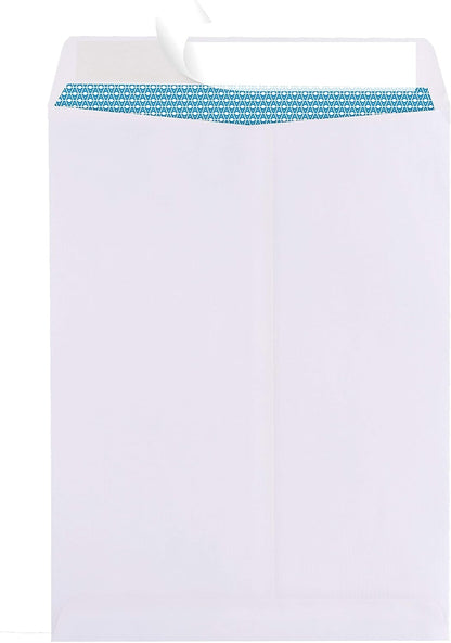 Aimoh 100 10 x 13 Self-Seal Security White Catalog Envelopes - 28lb, 100 Count, Security Tinted, Ultra Strong Quick-Seal, 10x13 inch (39100)