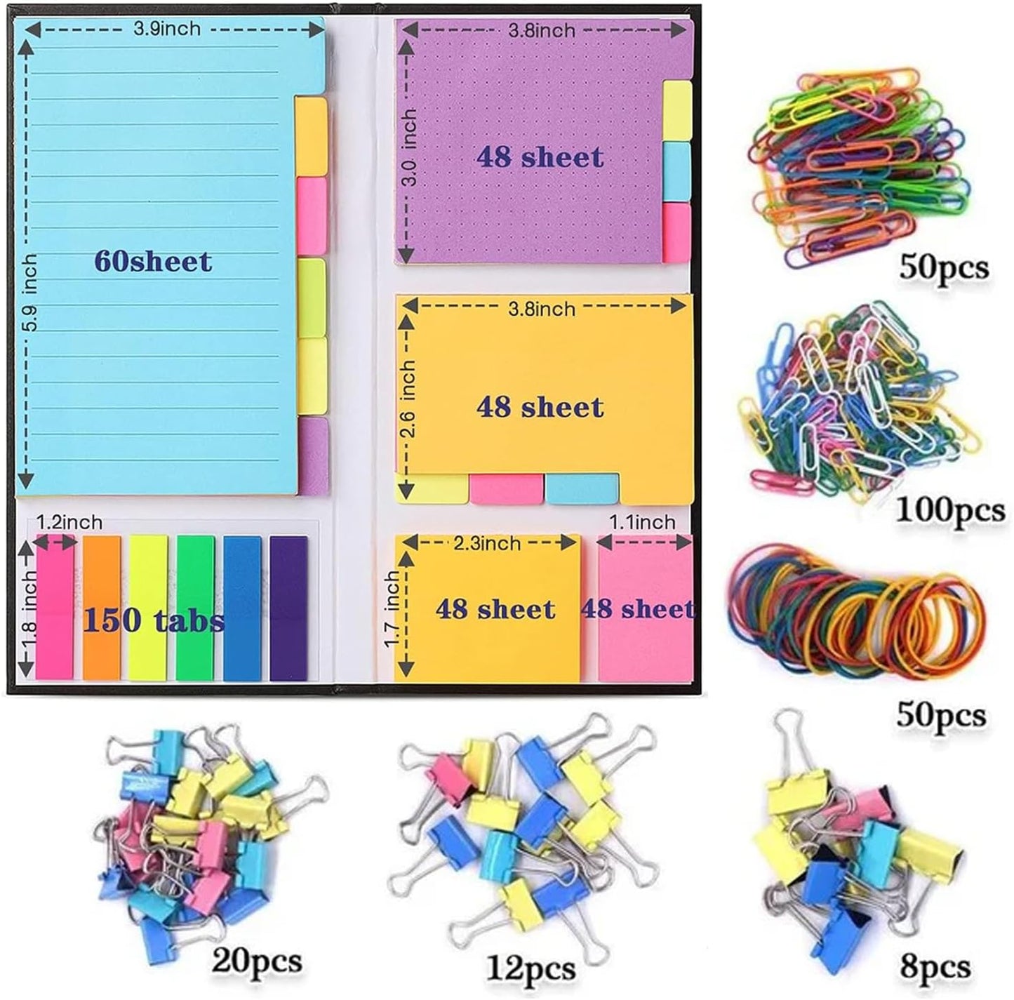 Sticky Notes Set, Tabs, 410 Pack, Divider, School Supplies, Office Supplies, Planner CEO, Sticky Note Dividers Tabs, Book Notes, Bible Sticky Notes
