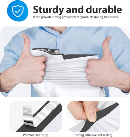 Fuxury Poly Mailers 14.5x19 Inch 50pc Shipping Bags for Small Business Mailing Envelopes for Clothing,Self Seal Shipping Envelopes Waterproof Poly bags Durable Packaging Bags Light Pink