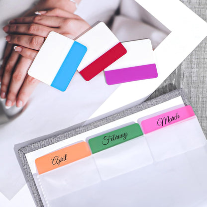 400Pcs Tabs 2'' Sticky Tabs, Colored Writable Repositionable File Tab Flags Index Tab Self Adhesive Reading Divider Sticker for Books Notebooks Binders File Folders (20 Sets)