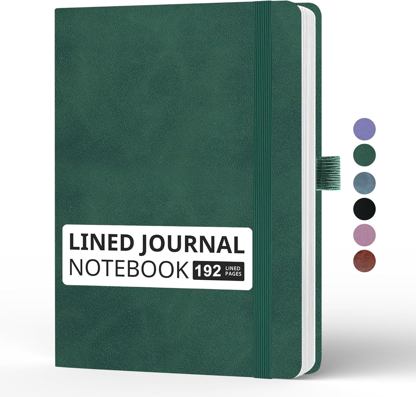 Blank Journal Notebook, A5, 192 Pages 100 GSM Thick Sketch Book for Women Men, Hardcover Leather Unlined Journaling for Work, Notebooks for Writing, 5.8 inches x 8.5 inches (Black)