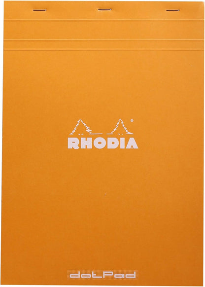 Rhodia Head Stapled Pad, No16 A5, Dot - Black
