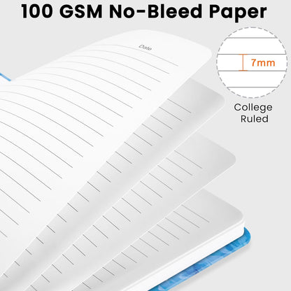 CICPAP Lined Spiral Journal Notebook, A5 College Ruled Notebook for Journaling, Note-Taking, and Daily Planning, Durable Hardcover with an Elegant Design, Purple