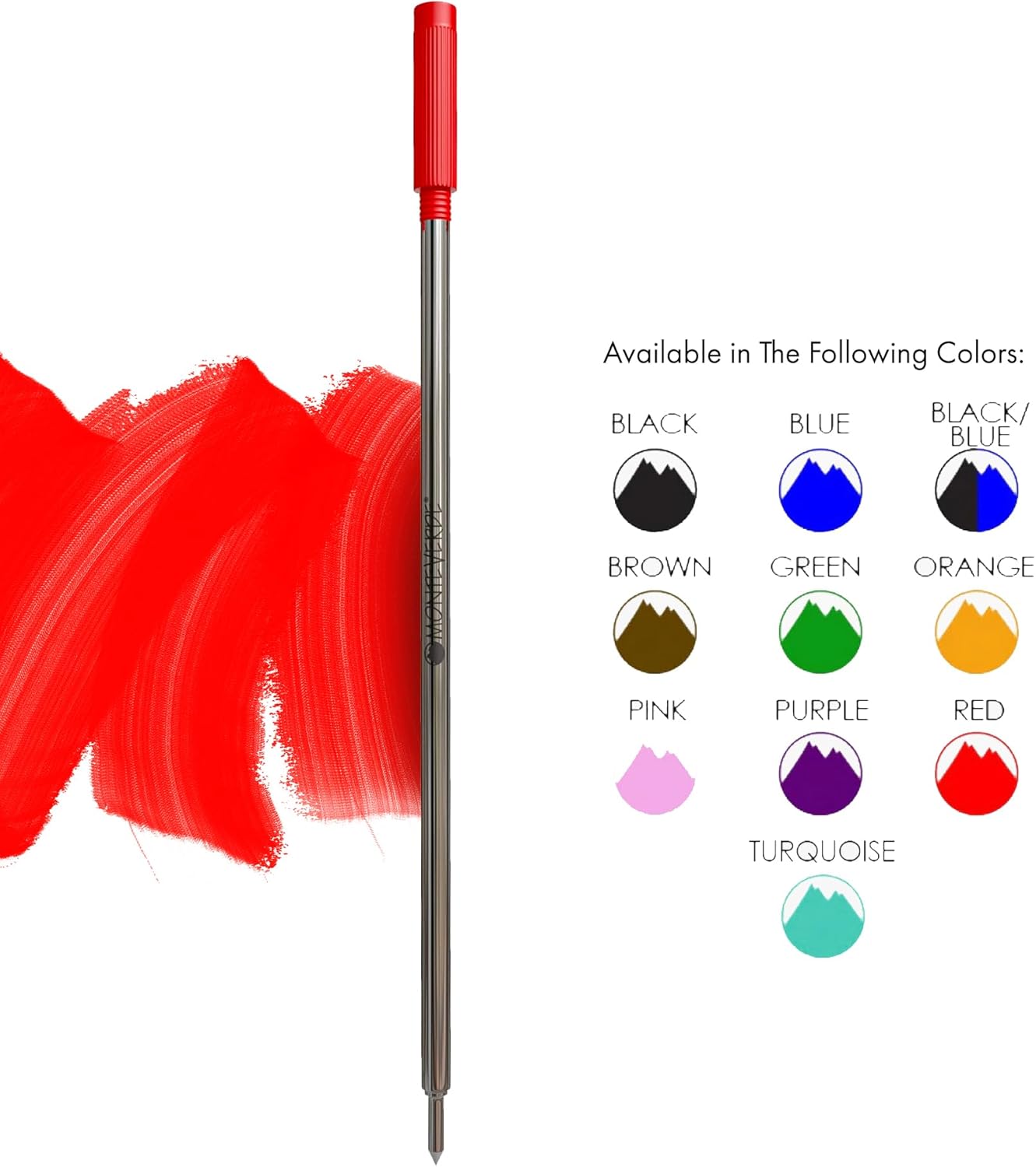 Monteverde USA Soft Ballpoint Refills to Fit Cross Pens, Medium Point, Green Ink, 2-Pack – Bold and Smooth Writing Solution