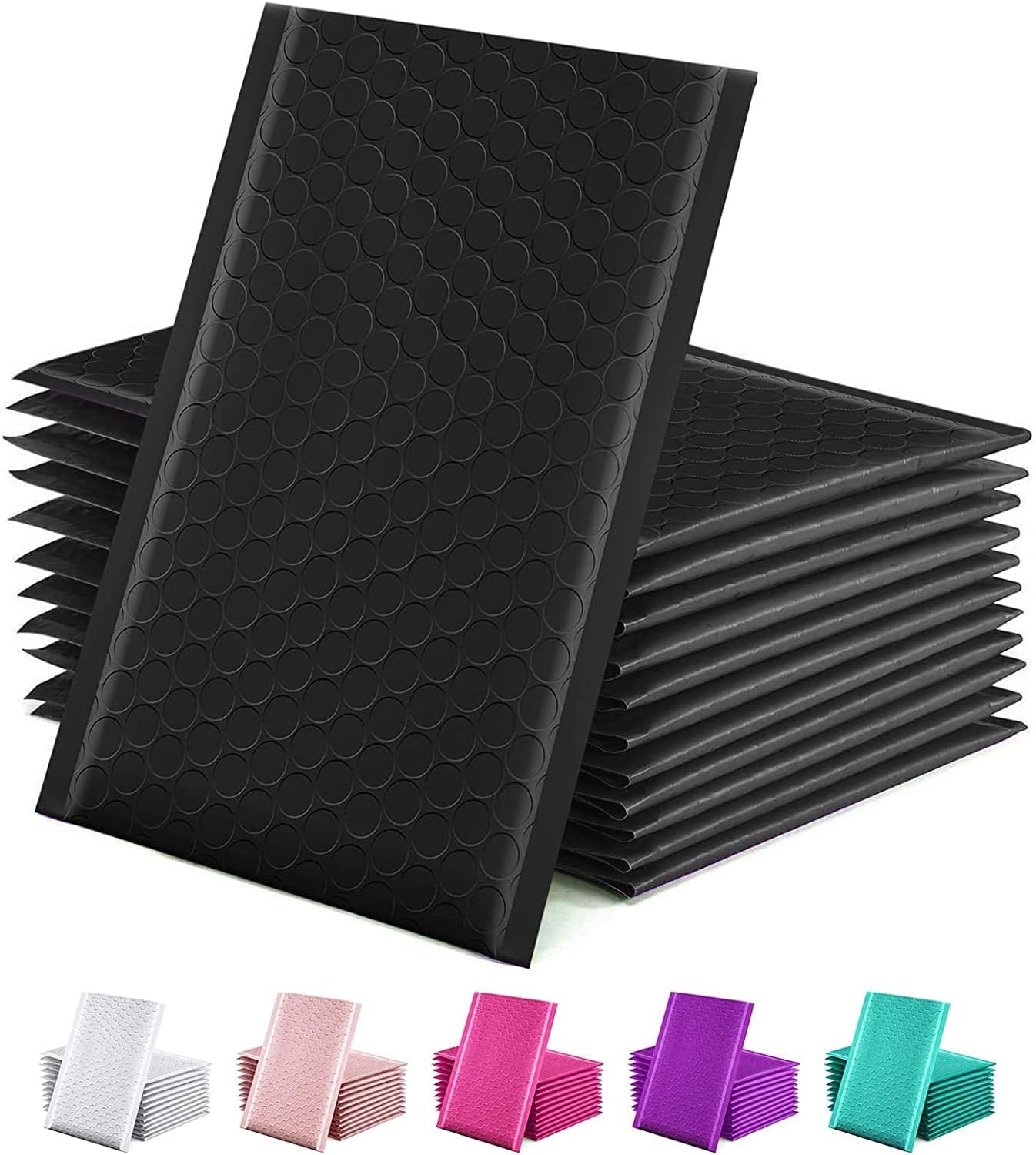 GSSUSA Black Bubble Mailers 4x8 Inches 50 Pack, Usable Size 4X7" Bubble Envelopes for Small Business, Padded Envelope, Shipping Mailers, Packaging Bags, Mailing Envelopes, Shipping Supplies
