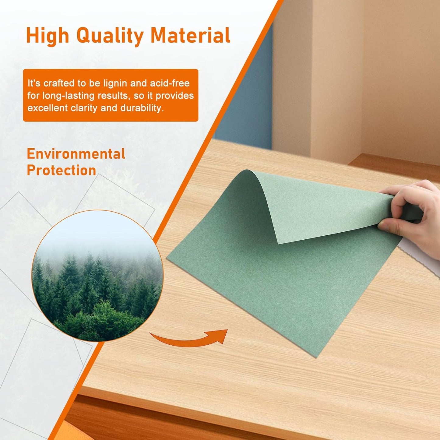 Guakicae 40 Sheets Sage Green Cardstock 8.5 x 11 Craft Paper, 200gsm/75lb Premium Card Stock Craft Paper for DIY Card Making, Wedding Invitations, Thank You Cards, Menus, Birthday Party