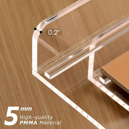 2 Pack- Stackable Paper Letter Tray, A4 File Tray Desk Organizer, Acrylic Desk Organizers and Accessories Sorter, Clear Workspace Office Supplies Organizers, 12.4inx8.86inx3.46in