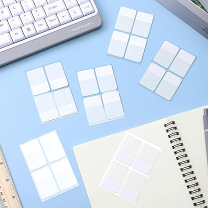 480Pcs Sticky Tabs, Writable Index Tabs, Repositionable Notebook Tabs Book Sticky Tabs White Page Markers for Notebooks Documents Binders File Folders Books, 1.57 x 1.02 Inch