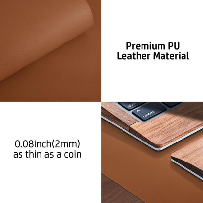 Aothia Non-Slip Waterproof PU Leather Desk Pad Protector for Mouse, Writing Desk, Office, Home, Laptop Blotter, 23.6" x 13.7", Black - Colors A