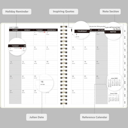 Planner 2026-2027, Weekly and Monthly Academic Year Calendar Planner, July 2026 - June 2027, Daily Agenda Book for Office School Supplies, A5(6.3'' x 8.5'')