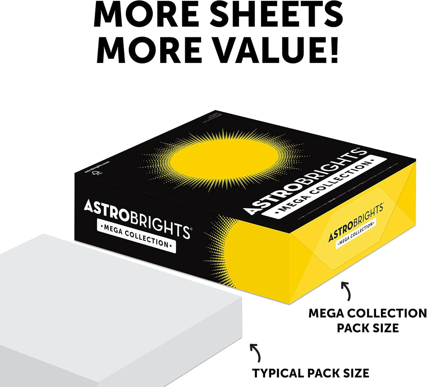 Astrobrights Mega Collection, Colored Paper, Ultra Green, 625 Sheets, 24 lb/89 gsm, 8.5" x 11" - MORE SHEETS! (91677)