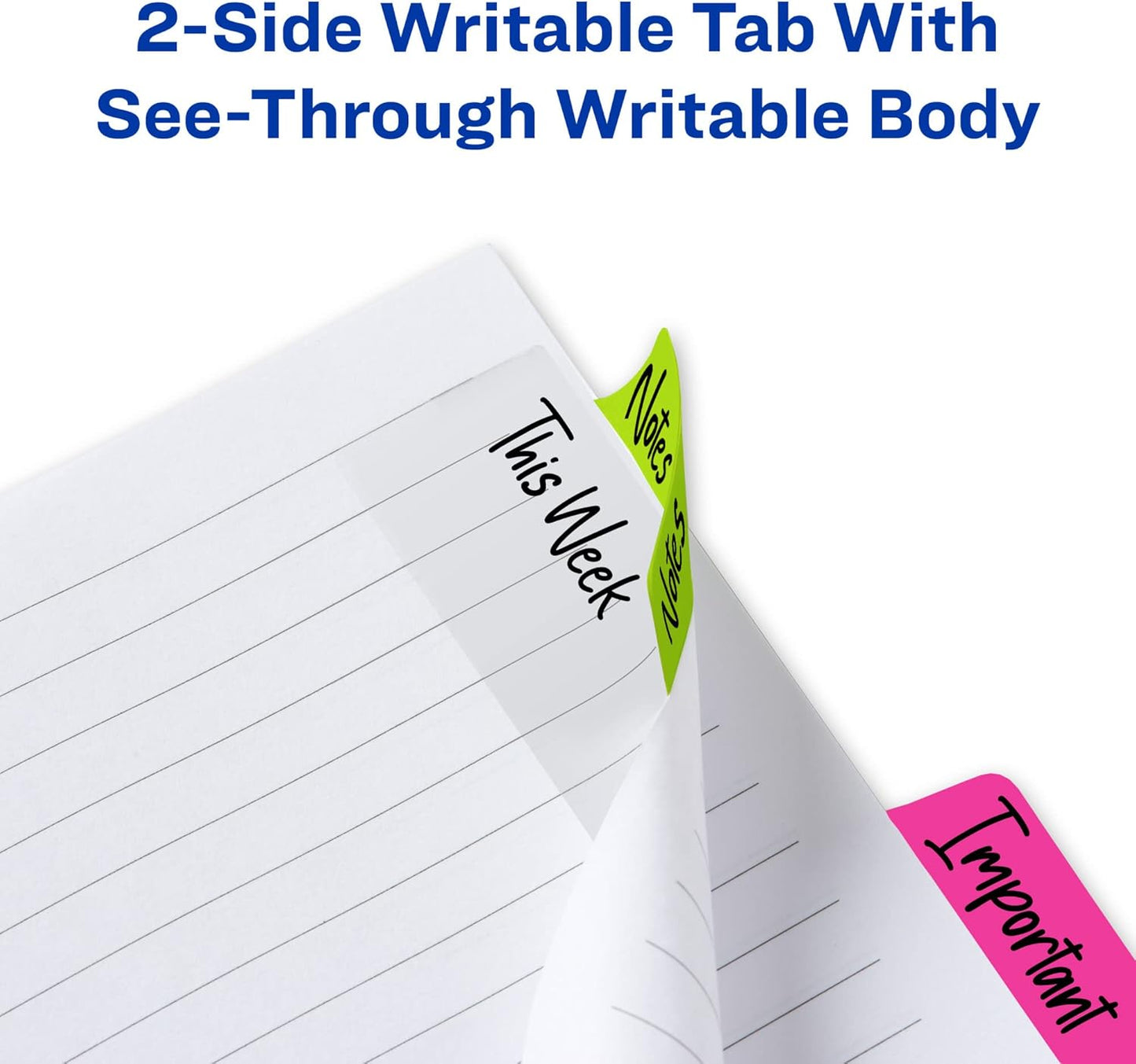 Avery Multiuse Ultra Tabs, 2" x 1.5", 2-Side Writable, Assorted Pastel Dots, 24 Repositionable Tabs (74773)