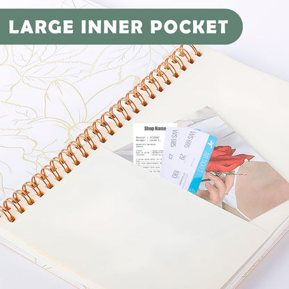 4 Pack Small Spiral Notebooks 3.5 x 5.5 in College Ruled, Mini Spiral Notebook, Waterproof 80 Sheets/160 Pages, Pocket Notebook with 120 Pcs Sticky Index Tabs for Home Office College School