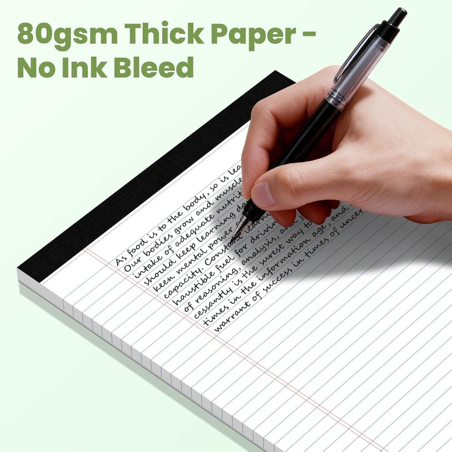 24 Pack Legal Pads 8.5" x 11", Wide Ruled Writing Notepads, 50 Sheets/Pad, Perforated Pages, 1200 Sheets Lined Paper for School Office Supplies