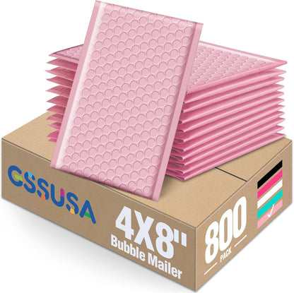 GSSUSA Black Bubble Mailers 4x8 Inches 50 Pack, Usable Size 4X7" Bubble Envelopes for Small Business, Padded Envelope, Shipping Mailers, Packaging Bags, Mailing Envelopes, Shipping Supplies