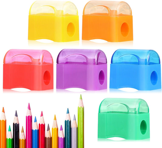 Adorox 144 Pack Assorted Colors – Plastic Handheld Pencil Sharpener for Classroom, School, Office, Kids’ Party Favors & Art Supplies