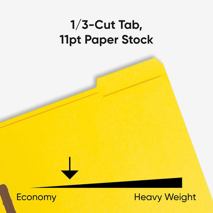Smead Fastener File Folders, Reinforced 1/3-Cut Tabs, 2 Fasteners, Letter Size, Blue, 50 per Box (12040)