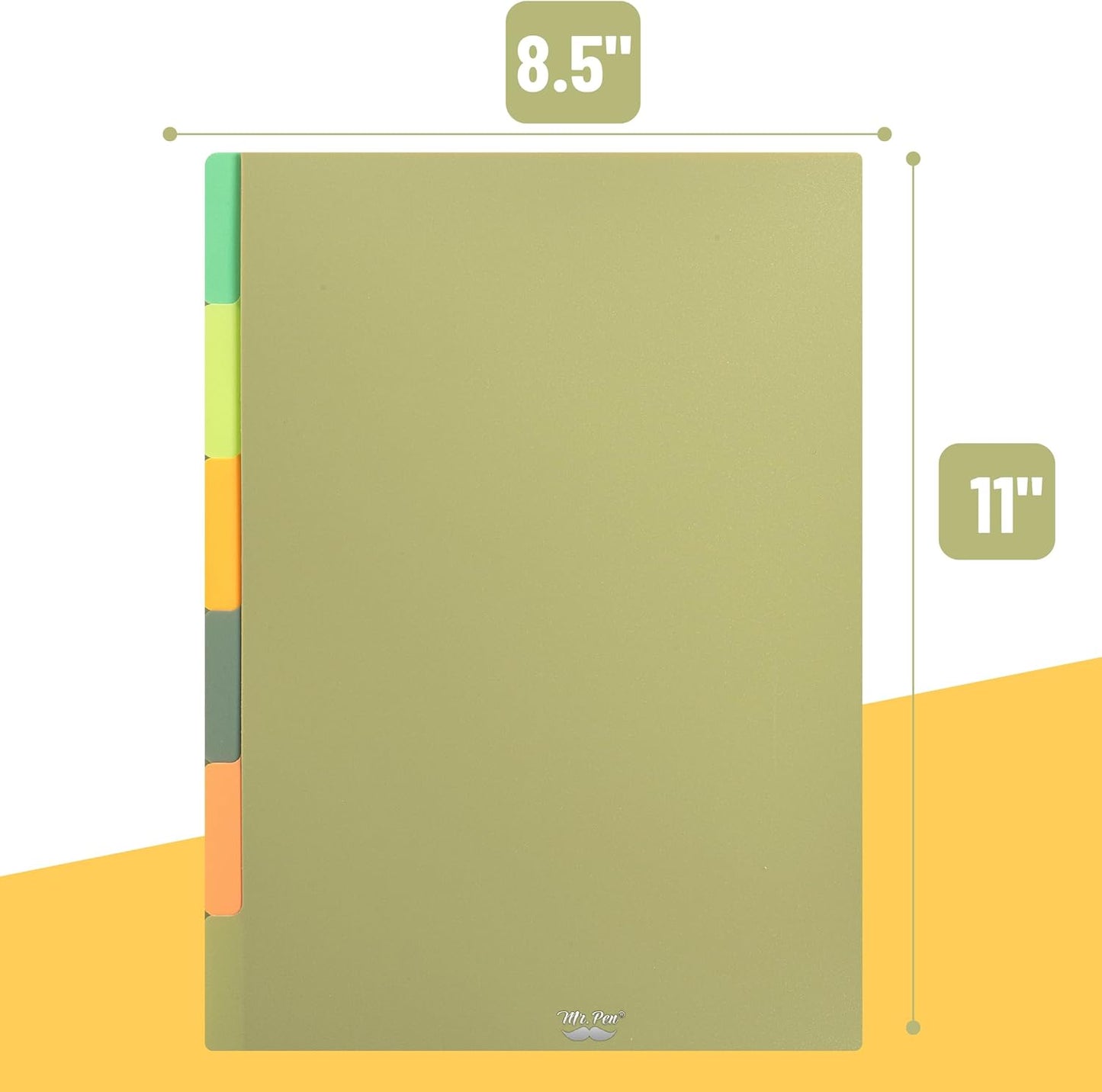 Mr. Pen- Binder Dividers, 6 Tab Dividers, Pack of 2 Sets (12 Dividers Total), Dividers