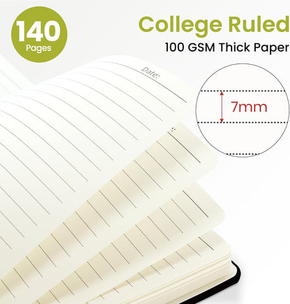 ZOTIA Lined Spiral Journal for Women, A5 Pretty Hardcover Notebook for Work, School & Office Writing, Aesthetic Writing Journal College Ruled, 140 Pages, 5.8" x 8.3", Twilight Bloom