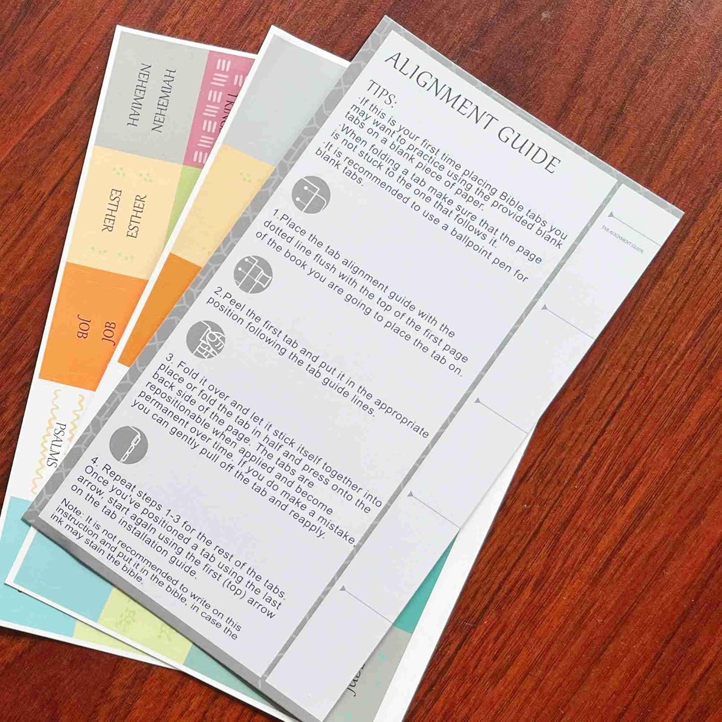 Thinkor- Repositionable Bible Tabs, 66 Pink Theme Laminated Tabs for Women, Thinkor for Study Bible