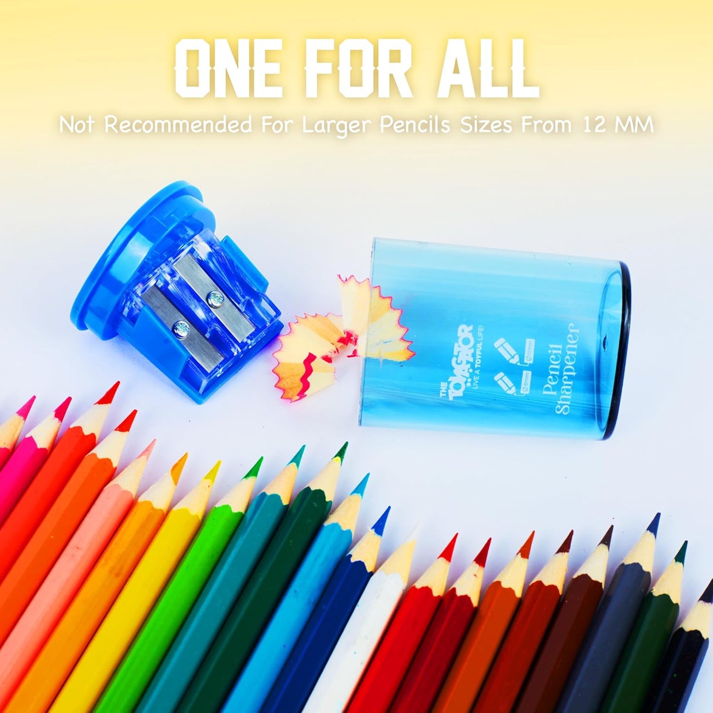 Manual Pencil Sharpener - 2 Pcs Dual Hole Pencil Sharpeners for Standard & Large Sized Pencils - Premium Quality Handheld Pencil Sharpener for Kids, Adults, Artists, Home & Office Uses