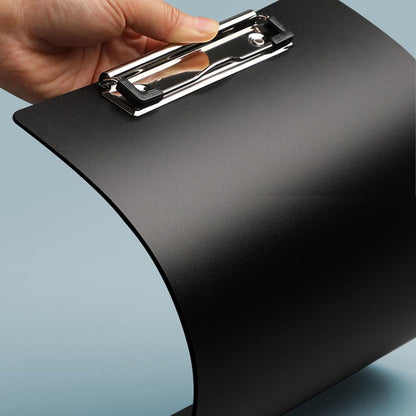 Plastic Clipboards, [Pack of 2] A4 Clipboard Folder 12.5x9 Inch Clip Boards with Secure Hold for Office & Classroom Supplies - Black