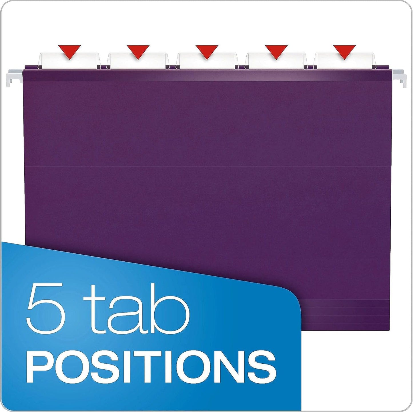 Pendaflex Reinforced Hanging File Folders, Letter Size, Bright Green, 1/5 Cut, 25/BX (4152 1/5 BGR)